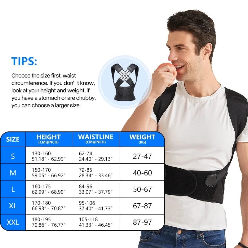 PosturePro FlexFit: Adjustable Back Posture Corrector Belt for Women and Men